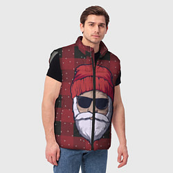 Мужской жилет SANTA HIPSTER САНТА ХИПСТЕР, цвет: 3D-светло-серый — фото 2