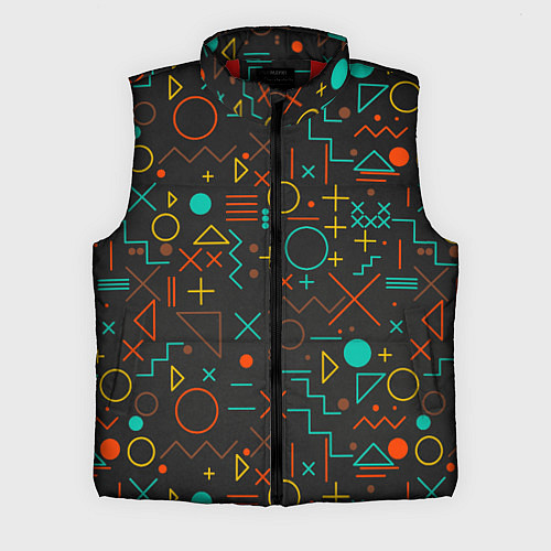 Мужской жилет Геометрическая Абстракция Частицы / 3D-Красный – фото 1