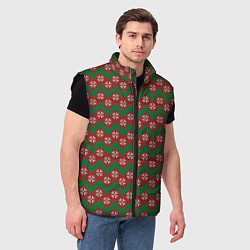 Мужской жилет Knitted Snowflake Pattern, цвет: 3D-черный — фото 2