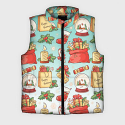 Мужской жилет Рождественский узорный принт, цвет: 3D-светло-серый