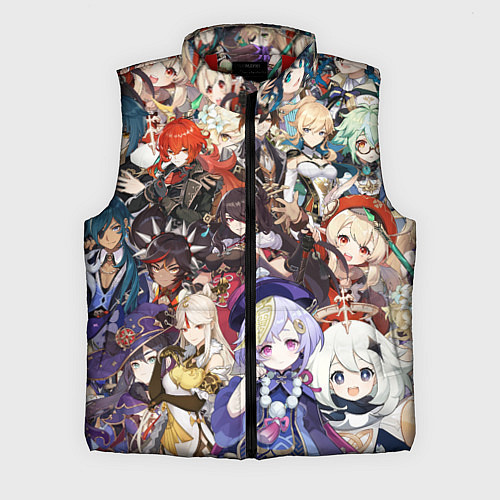 Мужской жилет ПЕРСОНАЖИ GENSHIN IMPACT ЦВЕТНОЙ / 3D-Красный – фото 1