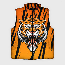 Мужской жилет Разгневанный тигр голова, цвет: 3D-красный