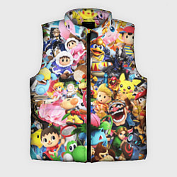Мужской жилет SUPER SMASH BROS ГЕРОИ ИГРЫ, цвет: 3D-светло-серый