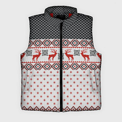 Мужской жилет НОВОГОДНИЙ УЗОР, цвет: 3D-красный