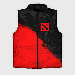 Мужской жилет DOTA 2 RED LOGO, БРЫЗГИ КРАСОК, цвет: 3D-черный