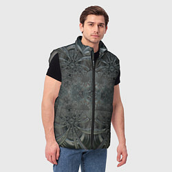 Мужской жилет Коллекция Фрактальная мозаика Серо-голубой 292-4, цвет: 3D-светло-серый — фото 2