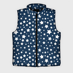 Мужской жилет Белые звездочки, цвет: 3D-черный