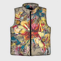 Мужской жилет Очень красивые цветы, цвет: 3D-светло-серый