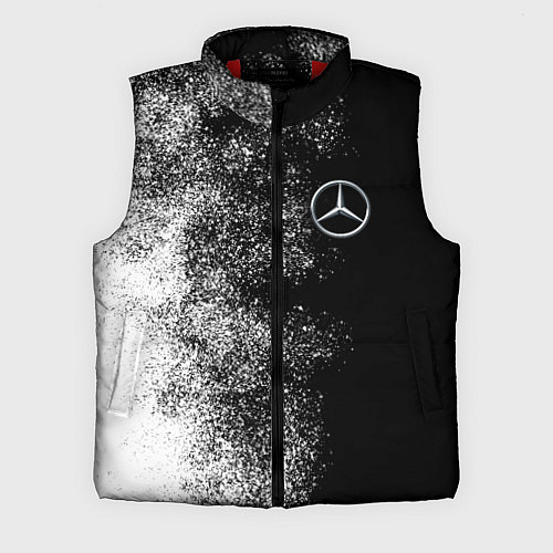 Мужской жилет Чёрно-белый Мерседес / 3D-Красный – фото 1