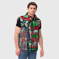 Мужской жилет Бодрый Новый год, цвет: 3D-светло-серый — фото 2
