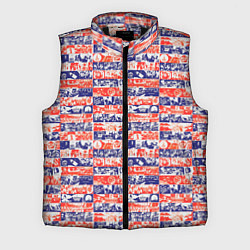 Мужской жилет СССР хроника паттерн, цвет: 3D-черный