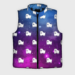 Мужской жилет UNDERTALE DOGS PATTERN SPACE, цвет: 3D-черный