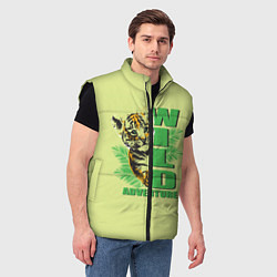 Мужской жилет Маленький Дикий Тигрёнок, цвет: 3D-черный — фото 2