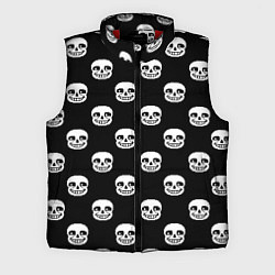 Мужской жилет UNDERTALE SANS SKULL FACE PATTERN УЗОР, цвет: 3D-красный