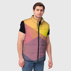 Мужской жилет Рассвет в горах искусства, цвет: 3D-черный — фото 2