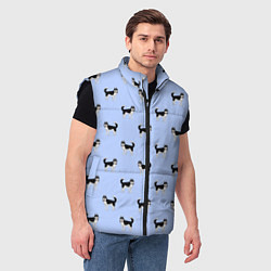 Мужской жилет Хаски паттерн, цвет: 3D-черный — фото 2