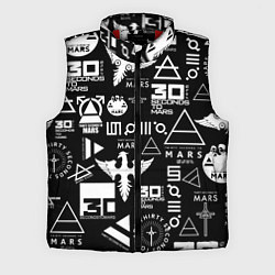 Мужской жилет 30 Seconds to Mars: Паттерн логотипов, цвет: 3D-красный