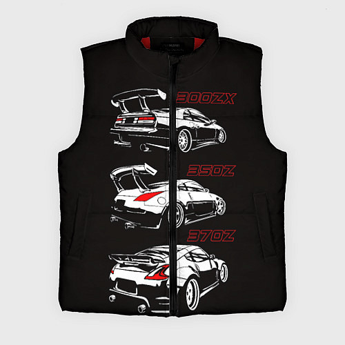 Мужской жилет NISSAN 300 ZX 350Z 370Z JDM STYLE / 3D-Красный – фото 1