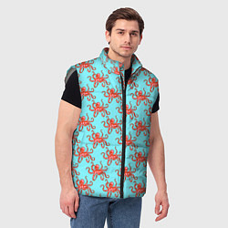 Мужской жилет Осьминог паттерн, цвет: 3D-светло-серый — фото 2