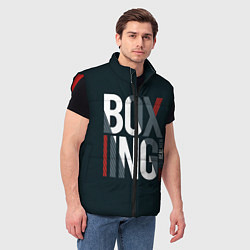 Мужской жилет Бокс - Boxing, цвет: 3D-красный — фото 2
