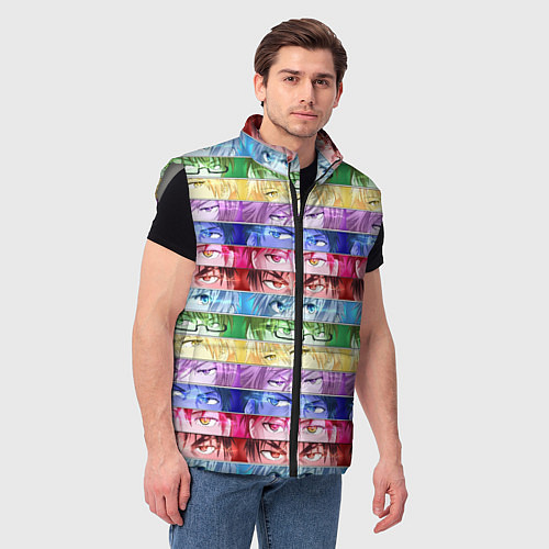Мужской жилет Баскетбол Куроко Манга Аниме, Глаза / 3D-Светло-серый – фото 3