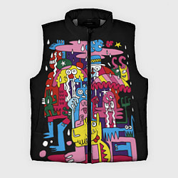 Мужской жилет Разноцветные монстры, цвет: 3D-светло-серый
