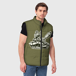 Мужской жилет Танкота оливковый, цвет: 3D-черный — фото 2