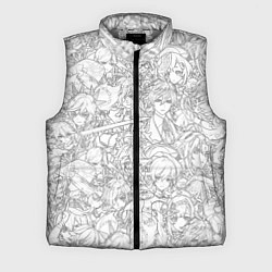 Мужской жилет ПЕРСОНАЖИ МАНГА ГЕНШИН ИМПАКТ, цвет: 3D-светло-серый