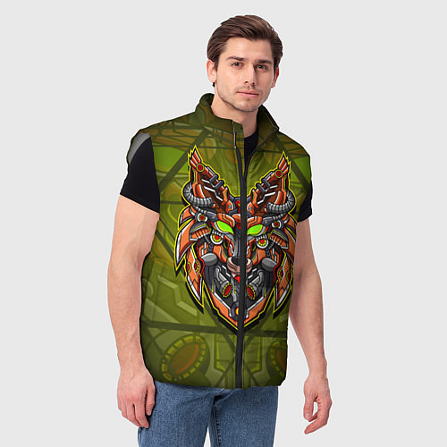 Мужской жилет Кибер-лис / 3D-Светло-серый – фото 3