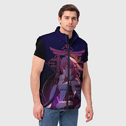 Мужской жилет Genshin Impact - Гудзи Яэ Мико, цвет: 3D-черный — фото 2