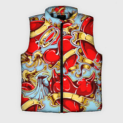 Мужской жилет Сердца влюбленных, цвет: 3D-черный