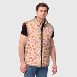 Мужской жилет День Святого Валентина, цвет: 3D-красный — фото 2