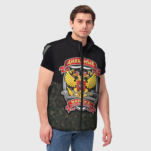 Мужской жилет Диванные Войска Силы Медленного Реагирования / 3D-Светло-серый – фото 3