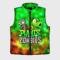 Мужской жилет Plants vs Zombies горохострел и зомби, цвет: 3D-черный