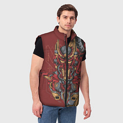 Мужской жилет Красный робот, цвет: 3D-черный — фото 2