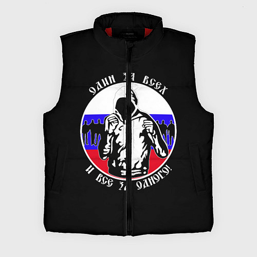 Мужской жилет Один за Всех и Все за Одного Россия / 3D-Красный – фото 1