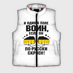 Мужской жилет И один в поле Воин, если он по Русски скроен, цвет: 3D-красный