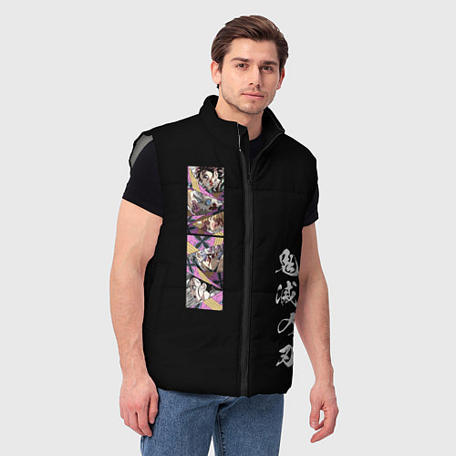 Мужской жилет Клинок, Квартал красных фонарей / 3D-Светло-серый – фото 3