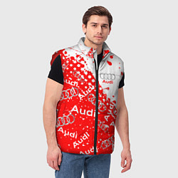 Мужской жилет АУДИ Autosport брызги Паттерн, цвет: 3D-красный — фото 2