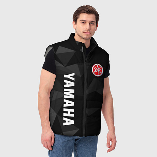Мужской жилет YAMAHA СЕРАЯ ГЕОМЕТРИЯ / 3D-Светло-серый – фото 3