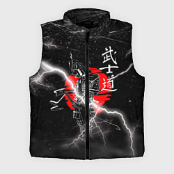 Мужской жилет Самурай Бусидо Иероглифы Samurai Lightning, цвет: 3D-черный