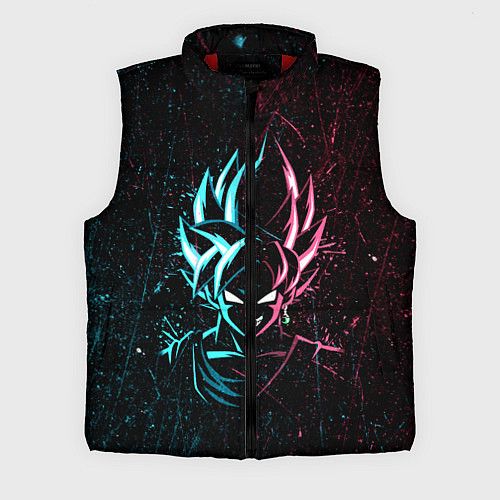 Мужской жилет Неоновый Гоку Блек Аниме Anime Dragon Ball / 3D-Красный – фото 1
