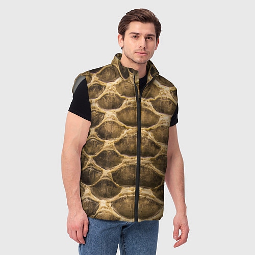 Мужской жилет Snake Skin Pattern / 3D-Светло-серый – фото 3