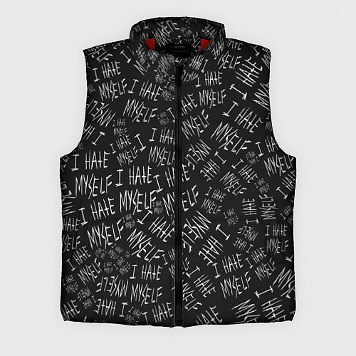 Мужской жилет I Hate Myself Dead Inside / 3D-Красный – фото 1