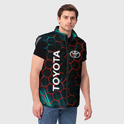 Мужской жилет Toyota соты, цвет: 3D-светло-серый — фото 2