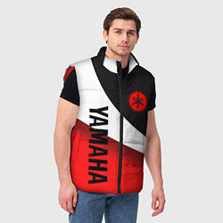 Мужской жилет ЯМАХА - СПОРТИВНЫЙ КАРБОН, цвет: 3D-красный — фото 2