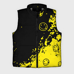 Мужской жилет Nirvana смайл, цвет: 3D-светло-серый