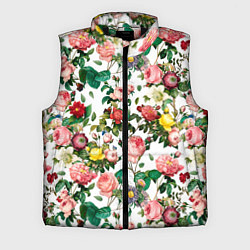 Мужской жилет Узор из летних роз Summer Roses Pattern