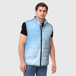 Мужской жилет Голубые завихрения, цвет: 3D-черный — фото 2