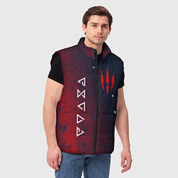 Мужской жилет The witcher ГЕРАЛЬТ КОГОТЬ СИМВОЛЫ, цвет: 3D-черный — фото 2
